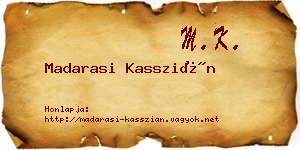 Madarasi Kasszián névjegykártya